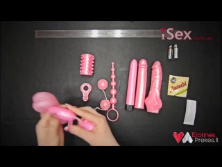 pink set of sex toys
